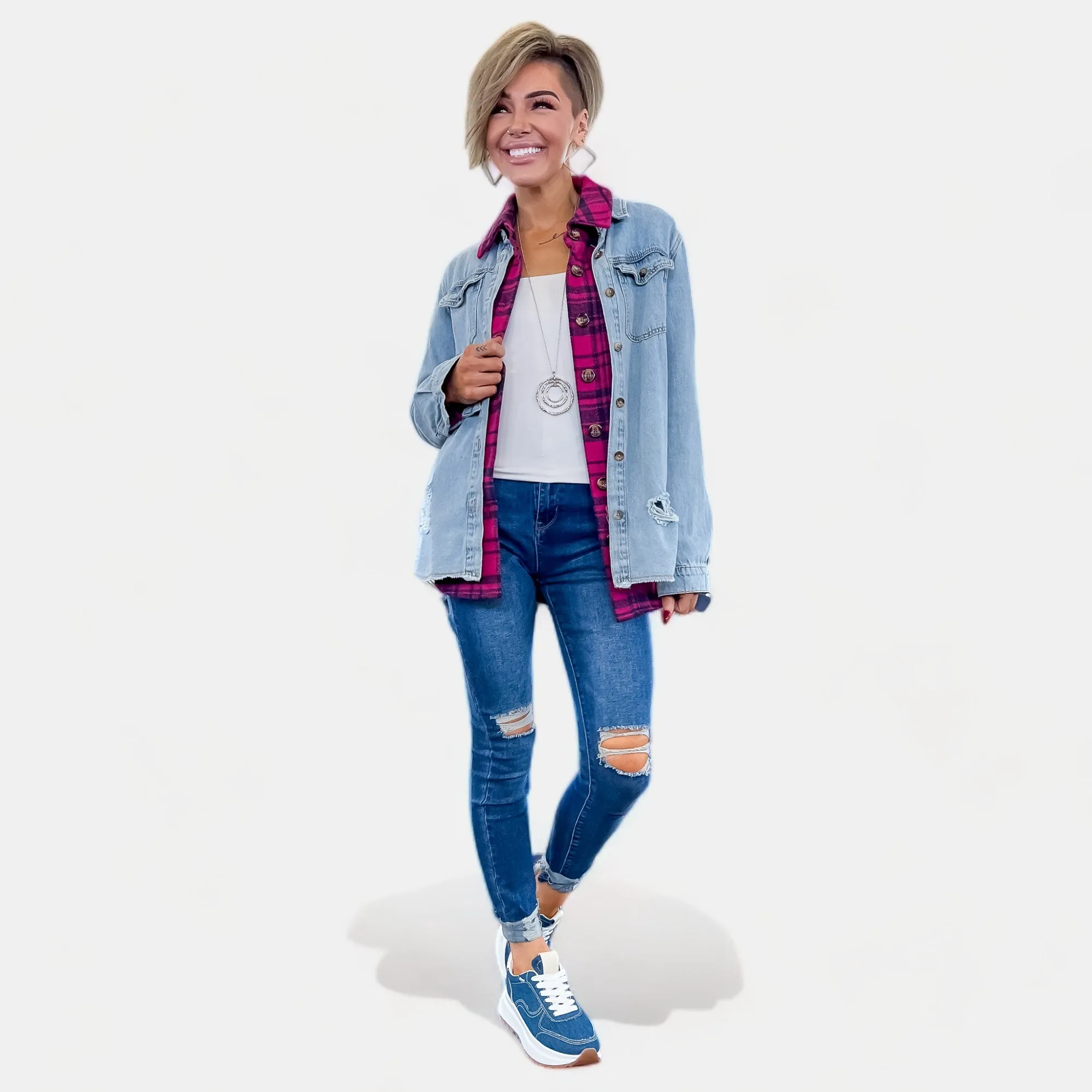 Dark Blue Denim Sneakers