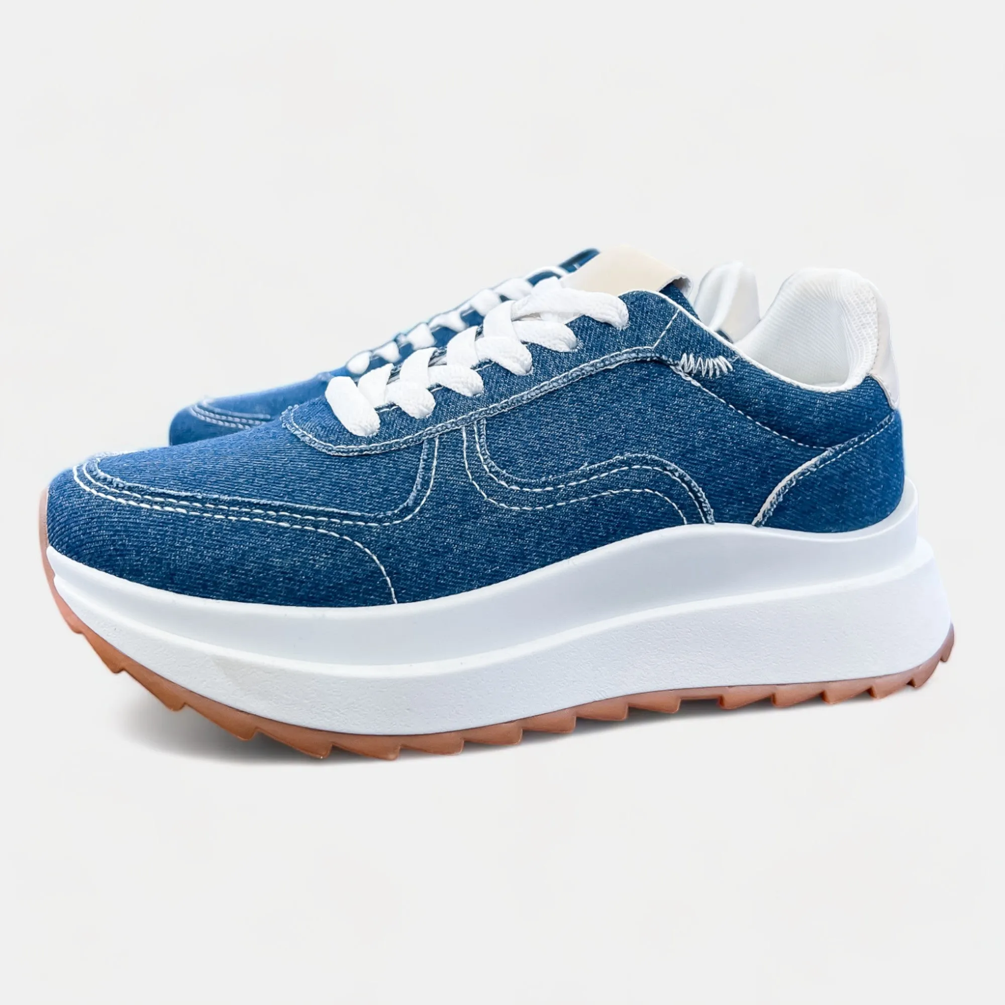 Dark Blue Denim Sneakers