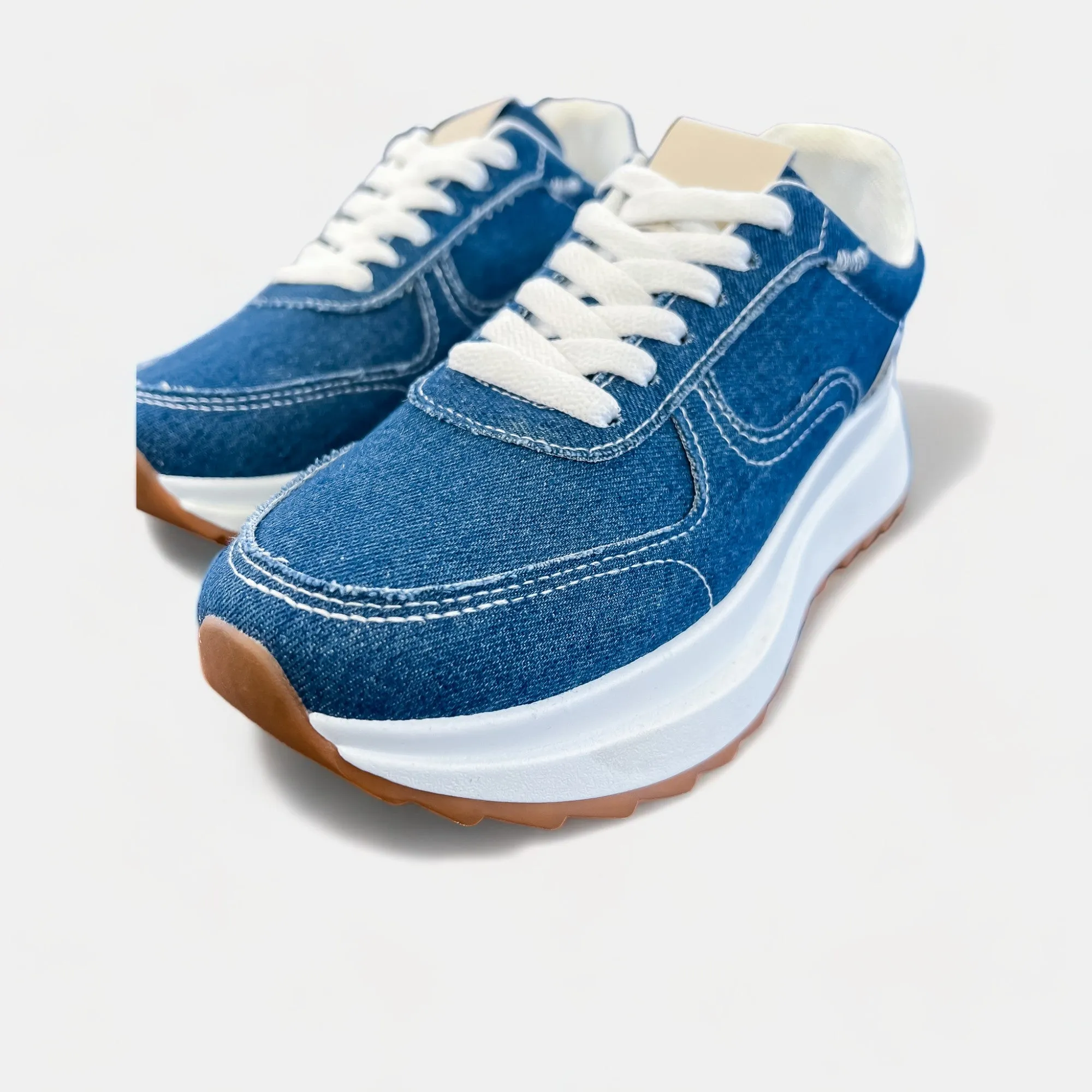 Dark Blue Denim Sneakers