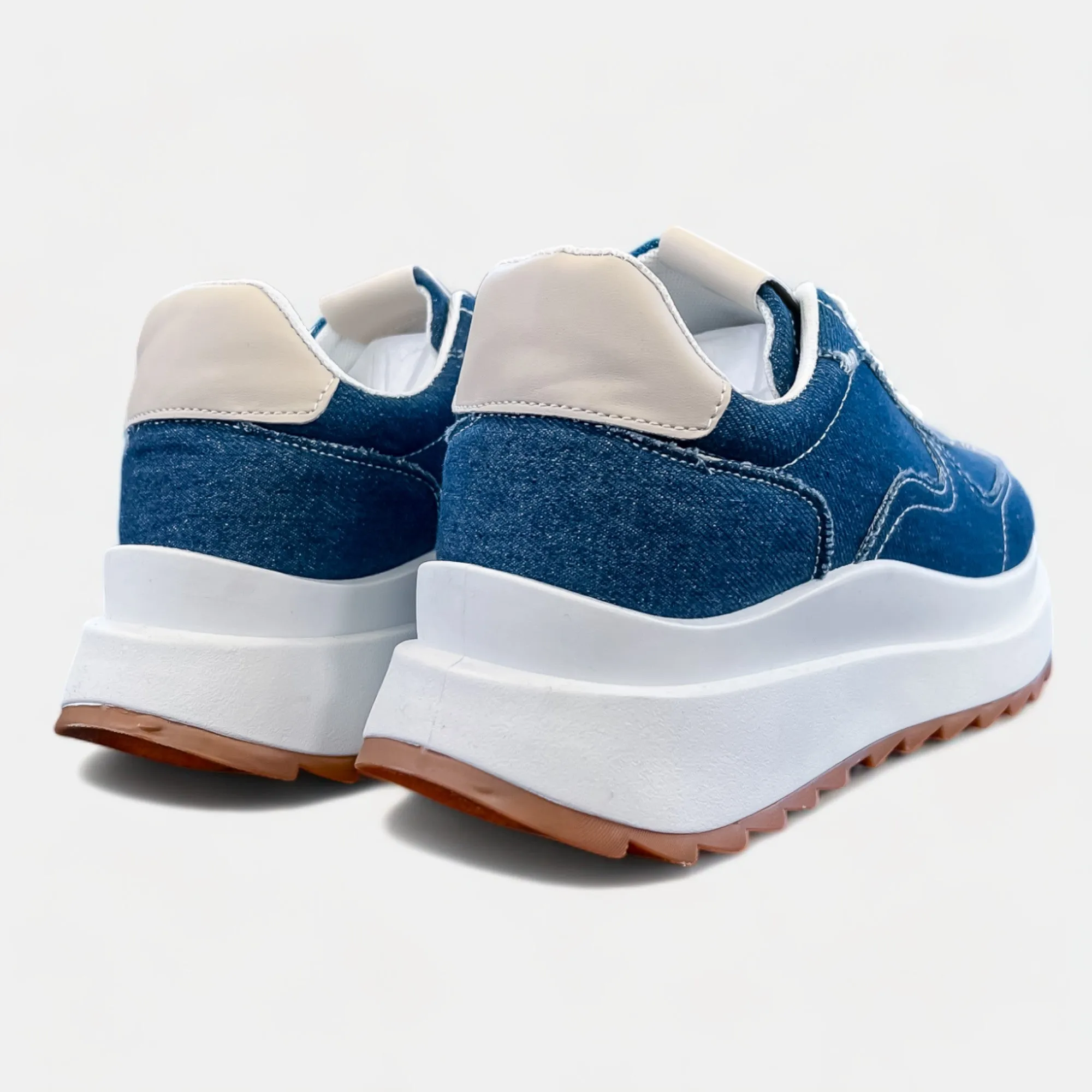 Dark Blue Denim Sneakers
