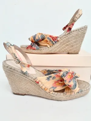 Loeffler Randall Women's Charley Yellow/Pink Wedge Size 9.5 B