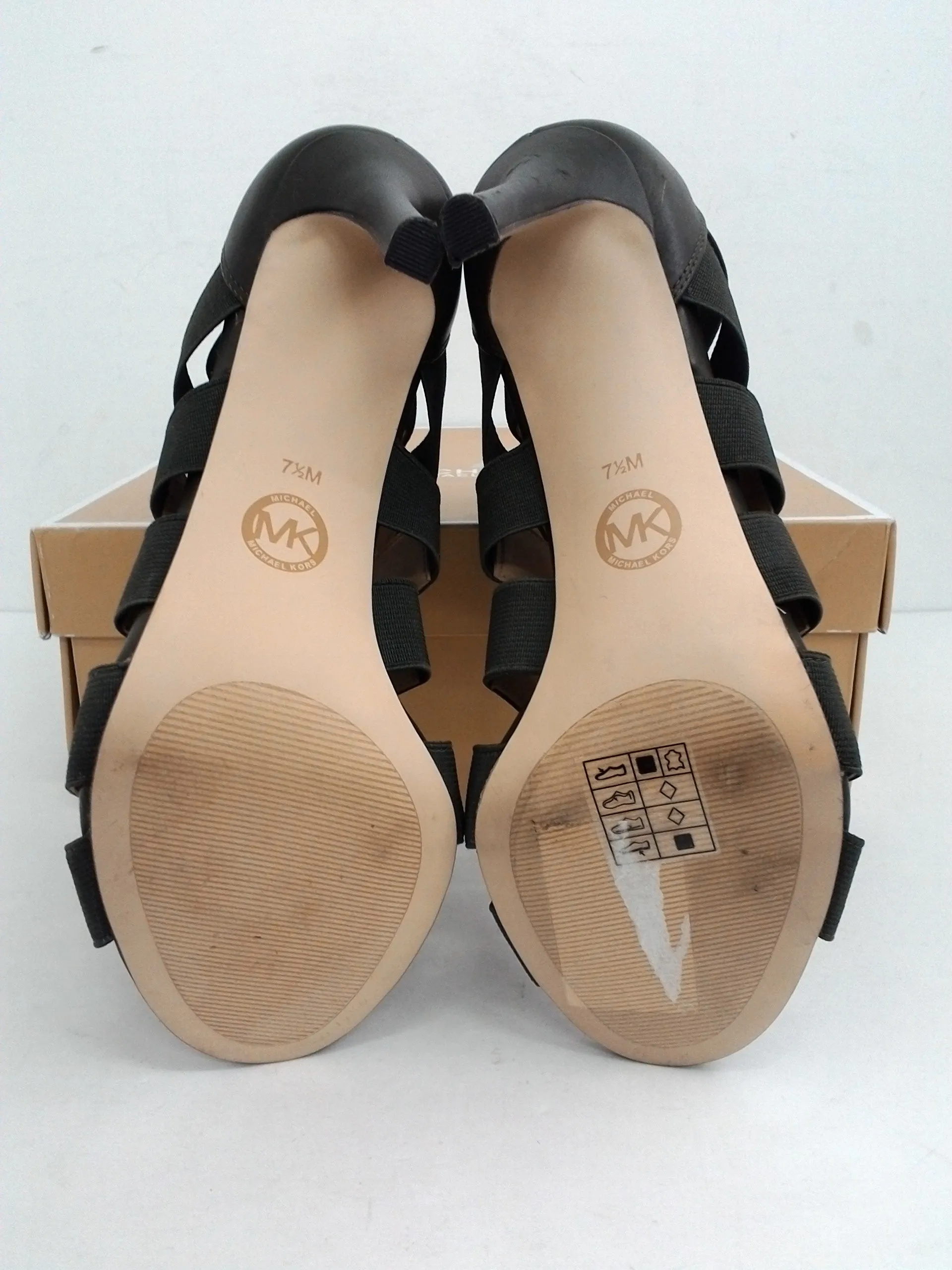 Michael Kors Women's Margaret Open Toe Elastic Green Olive Size 7.5 M