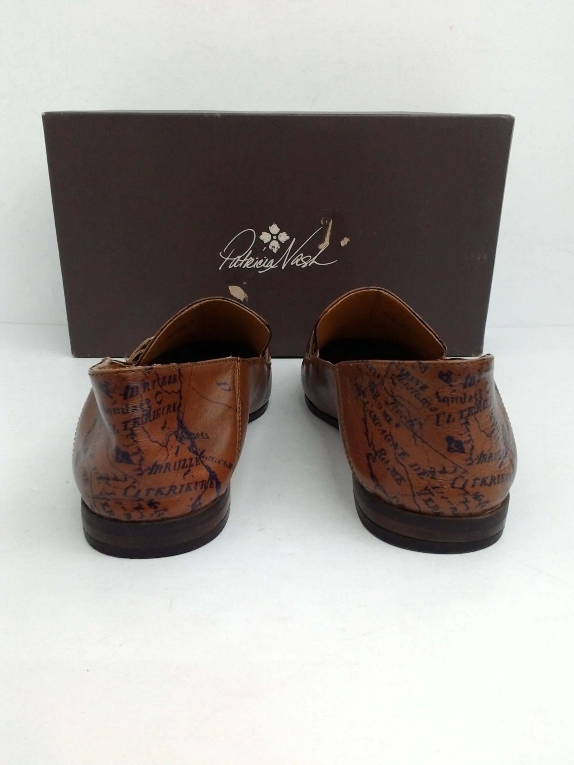 Patricia Nash Women's Fia Loafer Flat Map Print Size 37.5