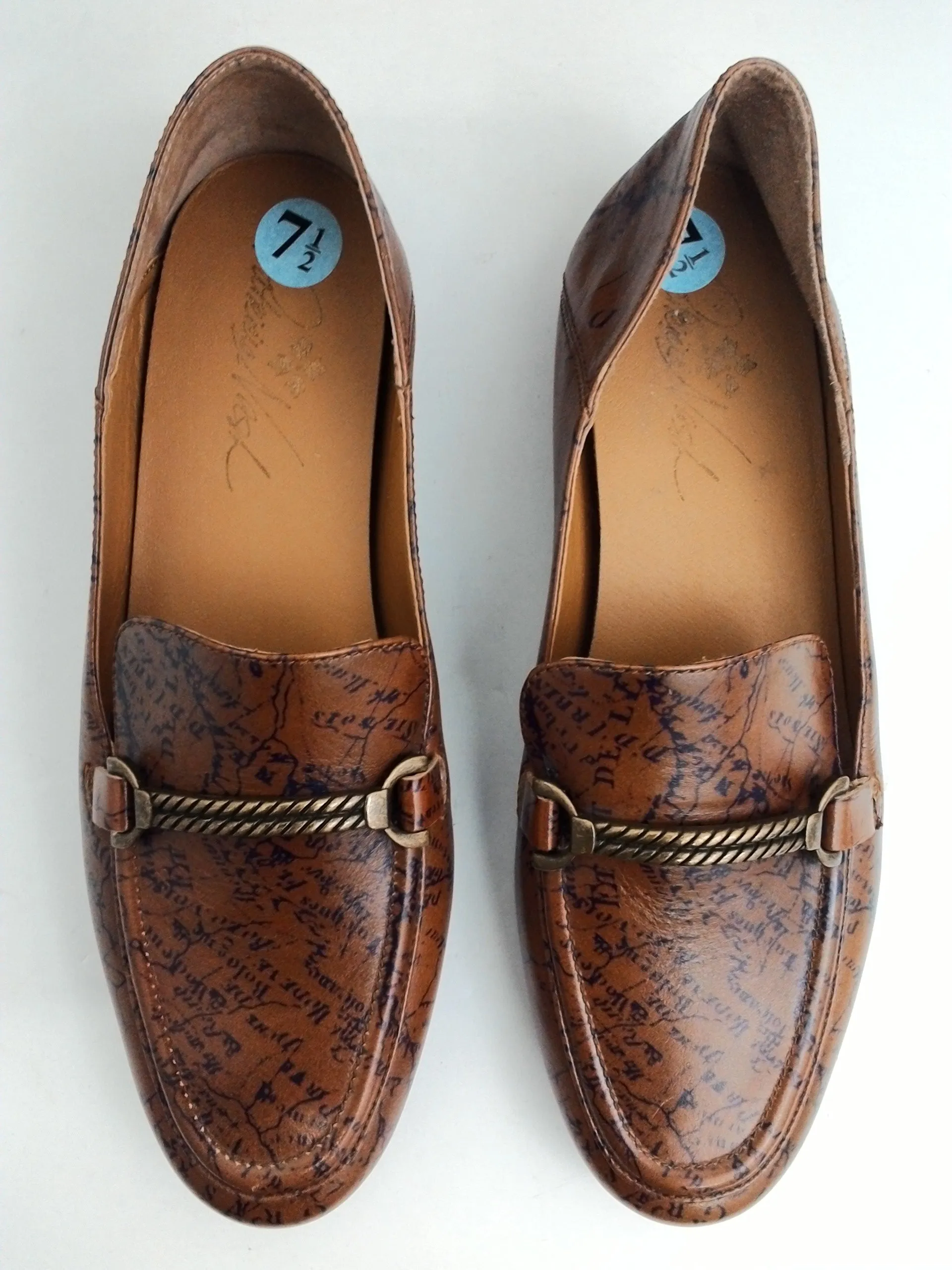 Patricia Nash Women's Fia Loafer Flat Map Print Size 37.5