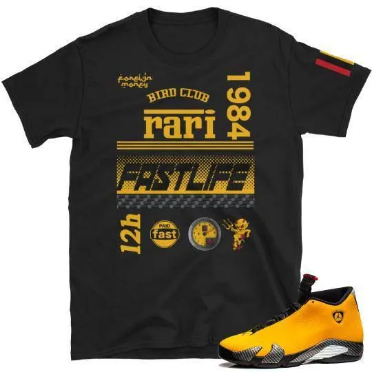 Retro 14 Yellow Ferrari Sneaker Tees