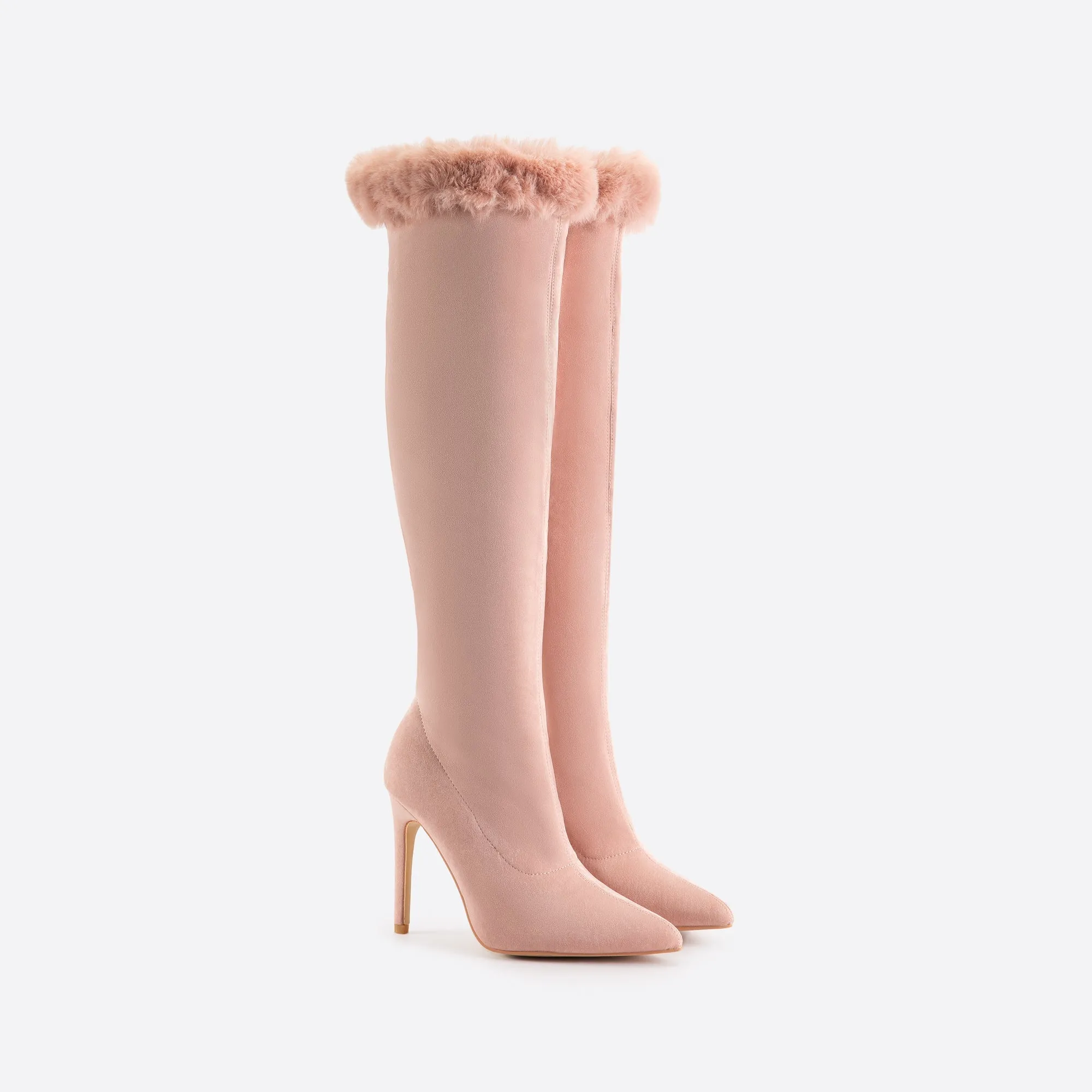 Sohiwoo Women Women High Pointed Toe Lace Boots