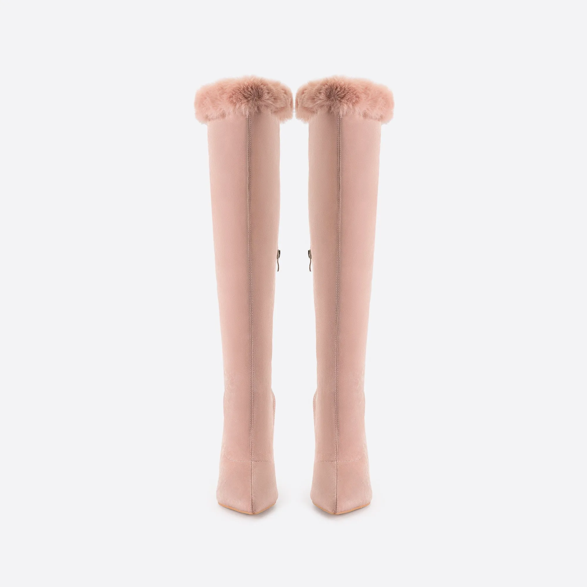 Sohiwoo Women Women High Pointed Toe Lace Boots