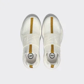 Youth's TechLoom Bliss Ivory / Metallic Gold / Racer